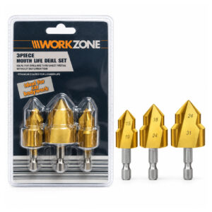 Kit 3 Brocas Escalonadas Workzone X3 Medidas Para Metal
